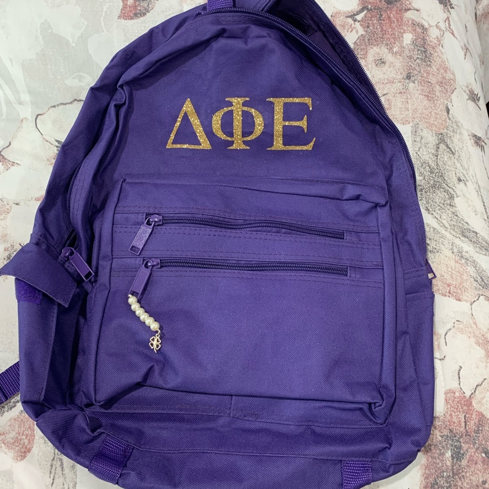 Purple Delta Phi Epsilon Backpack